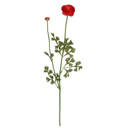 RENONCULE artificielle 65 cm 1 fleur et 1 bouton entier