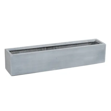 jardinière fiber L 100 cm H 20x20 cm gris