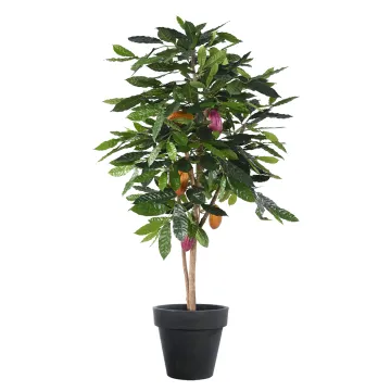 CACAOYER artificiel 210 cm dans en pot de présentation