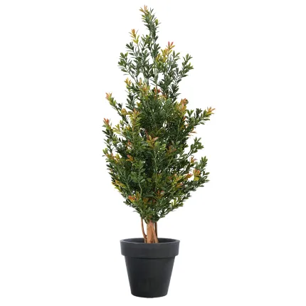 BUIS artificiel buisson PF 100 cm dans un pot de présentation