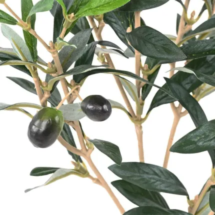 branche OLIVIER artificiel NATUREL 50 cm - olives