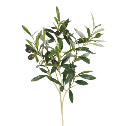 branche OLIVIER artificiel NATUREL 50 cm