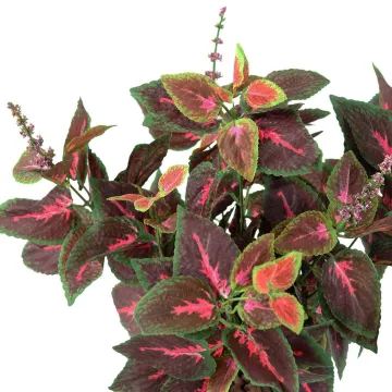 COLEUS artificiel 40 cm panaché - détails