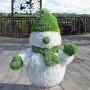BONHOMME DE NEIGE synthétique 45 cm en déco de terrasse