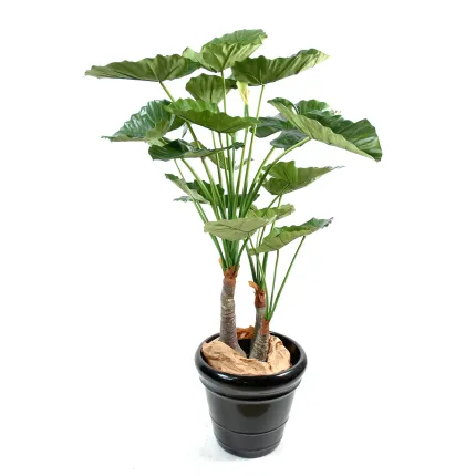 ALOCASIA CALIDORA  artificiel  120 cm - 3 troncs en pot