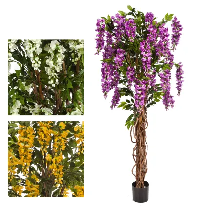 GLYCINE artificielle liane 180 cm - 3 couleurs