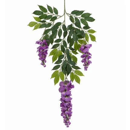 GLYCINE  artificielle 3 fleurs 90 cm lavande