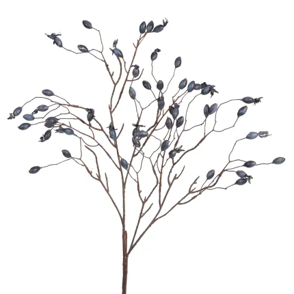 Branche d'églantier artificiel 90 cm