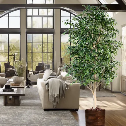 BOULEAU artificiel 300 cm dans un salon