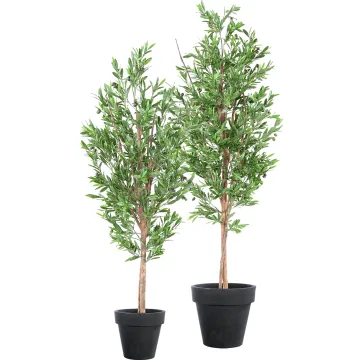 OLIVIER artificiel plastique 150 ou 180 cm  (avec olives ) - dans un pot