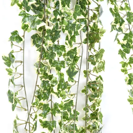 LIERRE artificiel petites feuilles 130 cm vert crème - feuillage