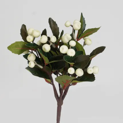 Baies artificielles 21 cm blanc