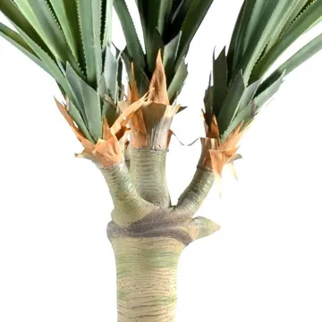 PANDANUS artificiel  4 TETES  300 cm - jonction tronc feuillage