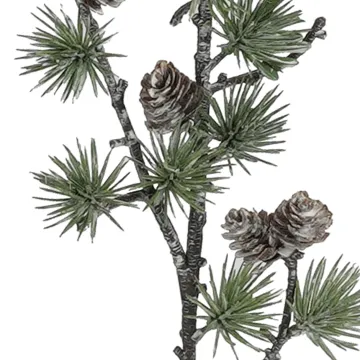 pomme de pins de la Branche artificielle de SAPIN Cèdre et pomme de pin 80 cm effet blanchi