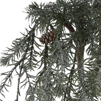 feuilles Branche chute artificielle de SAPIN et pomme de pin 80 cm effet pailleté