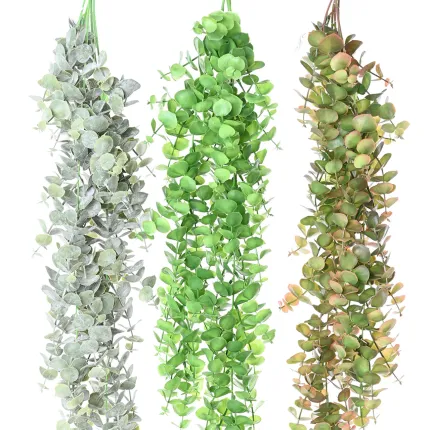 EUCALYPTUS artificiel 80 cm vert, panaché et vert gris