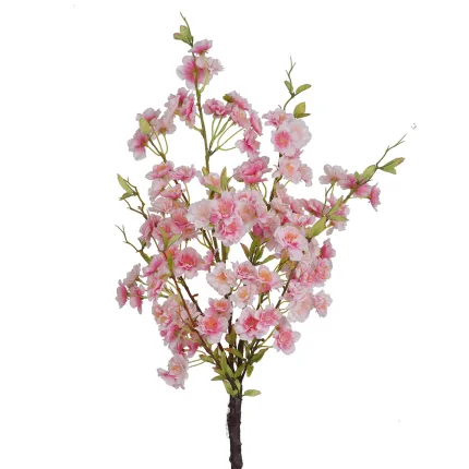 Branche de Cerisier artificiel fleuri 110 cm rose