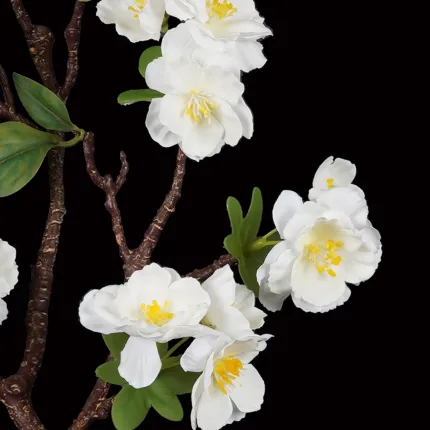 Branche de CERISIER artificiel 49 cm blanc - fleurs