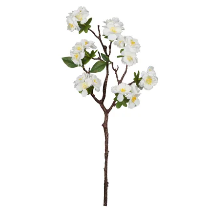 Branche de CERISIER artificiel 49 cm blanc - en tige