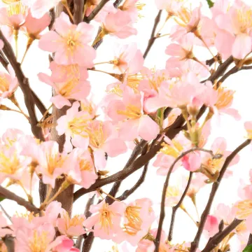 CERISIER artificiel new EN FLEUR 150 cm rose clair - fleurs en gros plan