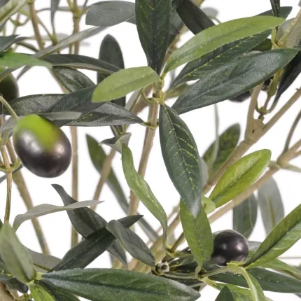 OLIVIER artificiel NEW tronc noueux 120 à 210 cm  (olives noires) - olives