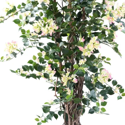 BOUGAINVILLEE large artificiel LIANES crème rose - feuillage