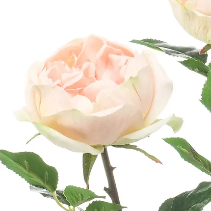 ROSIER artificiel EN POT 40 cm pêche - fleur détail