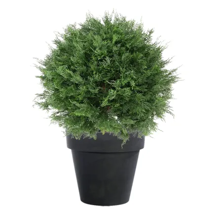 CYPRES artificiel lawson BOULE 50 à 80 cm dans un pot