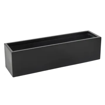 jardinière fiber L 100 cm 25x25 cm  noir