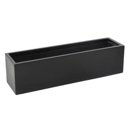jardinière fiber L 100 cm 25x25 cm  noir