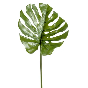 Feuille PHILODENDRON artificielle 75 cm - vu penché