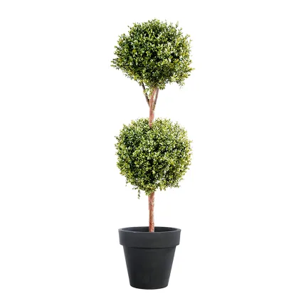 BUIS BOULE artificiel TIGE DOUBLE BOULE NEW  140 cm dans un pot