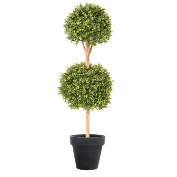 BUIS BOULE artificiel TIGE DOUBLE BOULE NEW  170 cm dans un pot