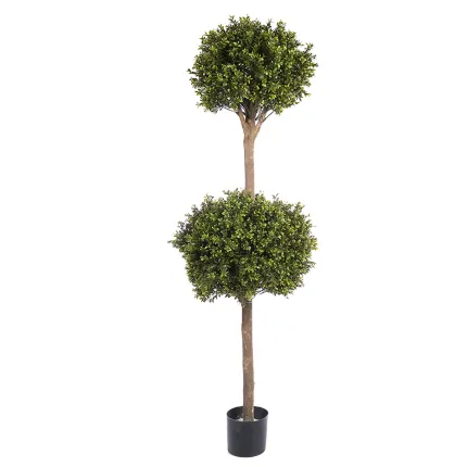 buis artificiel tige double boule  165 cm
