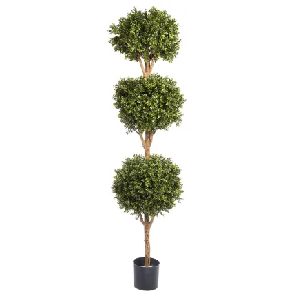 buis artificiel tige triple boule  190 cm