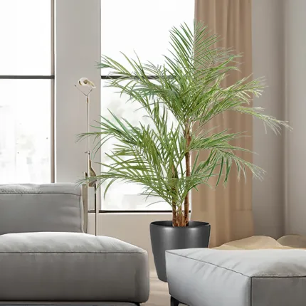 ARECA artificiel PALM 3 troncs 170 et 220 cm dans un salon
