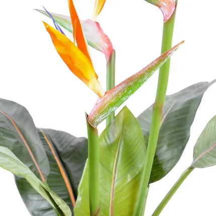 STRELITZIA  artificiel  - fleurs et feuille