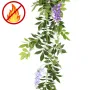 guirlande GLYCINE artificielle réaliste ignifugée