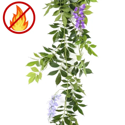 guirlande GLYCINE artificielle réaliste ignifugée