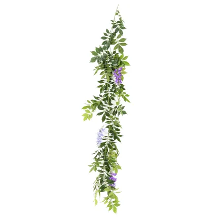 guirlande GLYCINE artificielle violette ignifugée