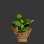 HERBES artificielles AROMATIQUES en pot - basilic