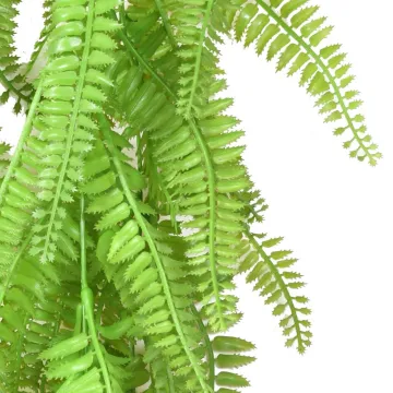 FOUGERE artificielle fine chute plastique 80 cm - détails feuilles