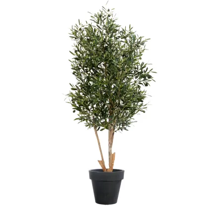OLIVIER artificiel NEW tronc noueux 120 à 210 cm  (olives noires) - en pot