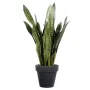 Sanseveria artificiel vert ignifugé présenté en pot