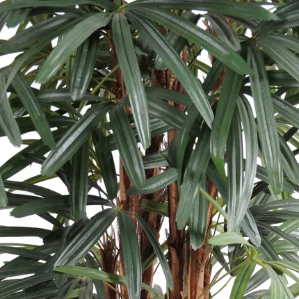 PALMIER artificiel RAPHIS LADY PALM 150 à 210 cm en pot - feuilles