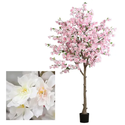 CERISIER FLEUR artificiel 240 cm rose et blanc rosé