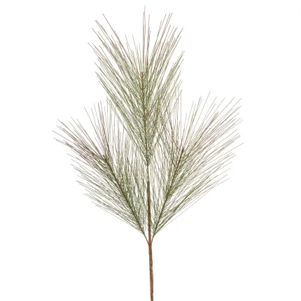 Branche artificielle de plumeau fin vert 80 cm avec sa tige