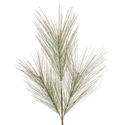 Branche artificielle de plumeau fin vert 100 cm