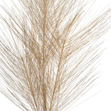 plumeau artificiel en détail de la Branche artificielle de plumeau fin or 80 cm