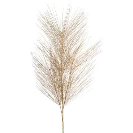 Branche artificielle de plumeau fin or 80 cm